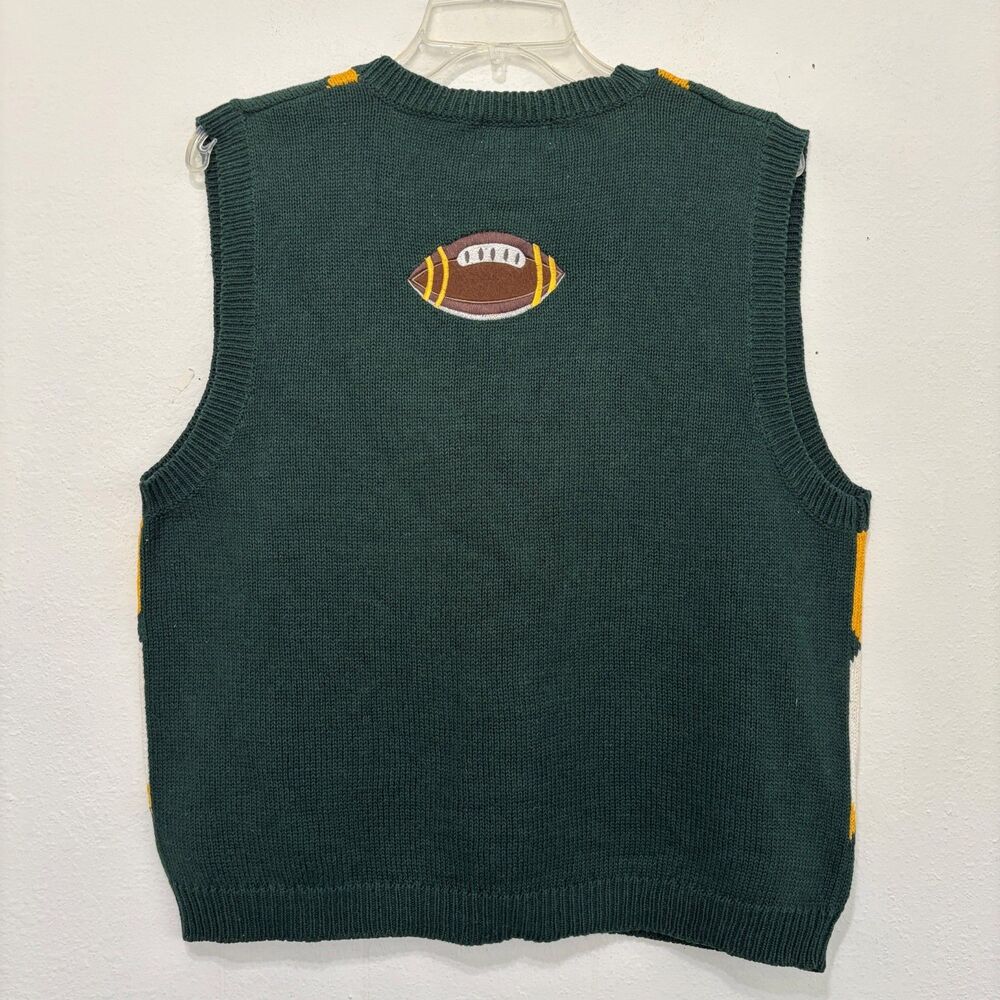 Womens Green Bay Packers Vintage Knit Vest Large Football NFL Wisconsin - Picture 2 of 7
